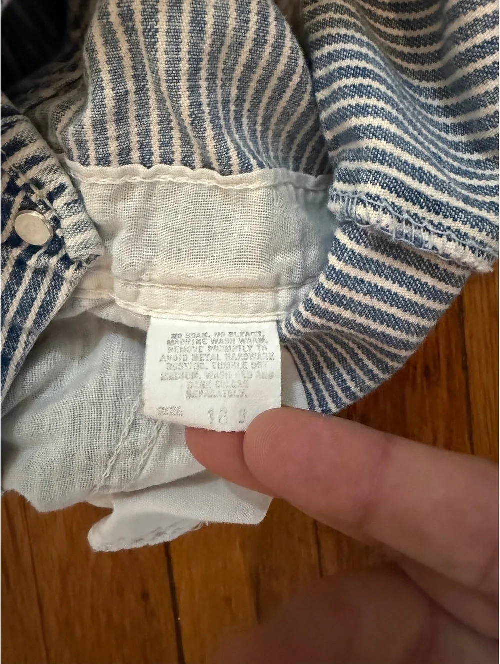 Vintage Oshkosh B'Gosh Vestbak Overalls, Railroad Stripe, 18M